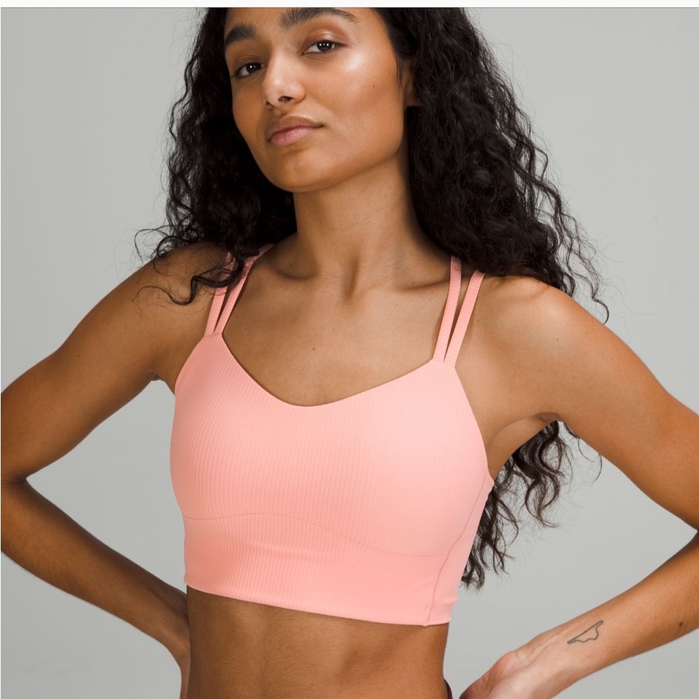 Like a Cloud Ribbed Longline Bra - Size 6